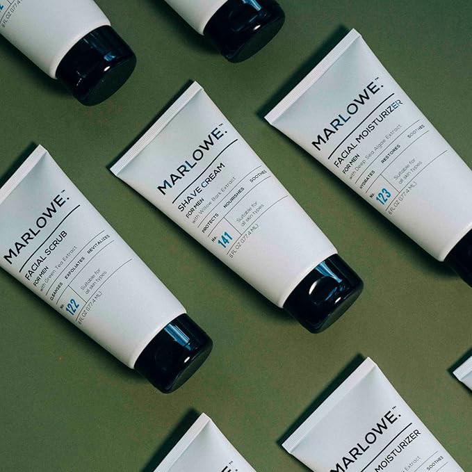 MARLOWE. No. 141 Shave Cream 6 oz, Conditioning Shaving Cream with Shea Butter & Coconut Oil, Smooths & Protects for a Close Shave, Aloe Citron Scent