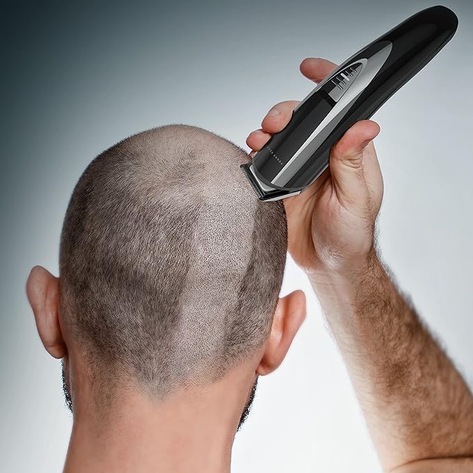Perry Ellis 16-Piece Men’s Grooming Kit with Rechargeable Beard Trimmer & Electric Razor, Nose & Ear Hair Trimmer, Foil Shaver Head, LED Display, Charging Dock