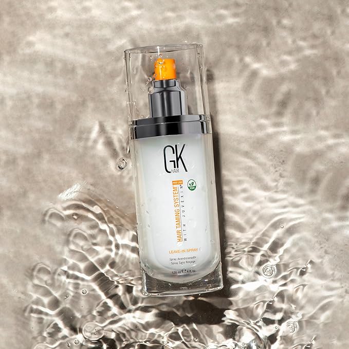 GK HAIR Global Keratin Leave In Conditioner Hair Spray (4 Fl Oz/120ml) - Moisturizing Treatment Strengthens & Shines Frizzy, Dry Damaged Hair - Detangler Spray for Smoothing Nourishes Hydrated Hair