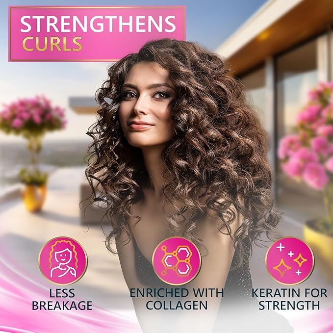 Curly Hair Shampoo and Conditioner Set - Sulfate Free for Wavy, Frizzy, Permed and Black Hair - Enhancing and Curl Defining for Women and Men - Deep Moisturizing and Hydrating Salon Grade Formula
