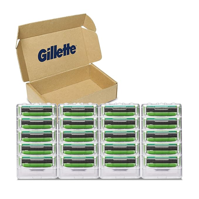Gillette Mach3 Sensitive Mens Razor Blade Refills, 20 Count, Designed for Sensitive Skin