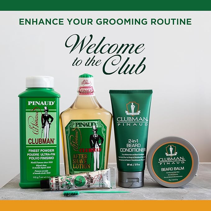 Clubman Mustache Wax for Men – Chestnut Light Brown, Strong Hold Moustache Wax with Styling Brush, Hang Pack, 0.5 oz