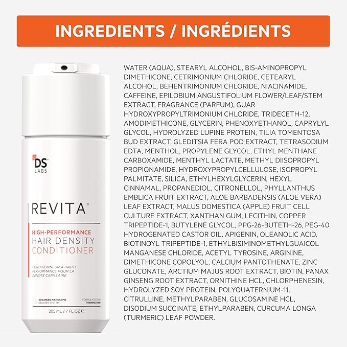 DS Labs Revita Conditioner, 205 mL – Scalp Refreshing Hydration for Fuller Looking, Weightless Hydration, Caffeine, Turmeric, Sulfate & Silicone Free, Color Safe, For Men & Women