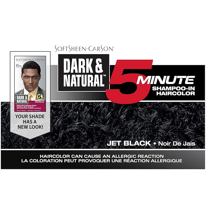 SoftSheen-Carson Dark & Natural 5 Minute Shampoo-In Haircolor, Jet Black