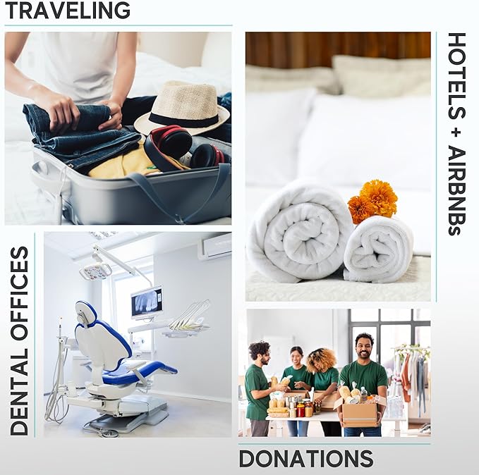 120 Pack Bulk Toothbrushes w/Cover Caps, Individually Wrapped Disposable Travel Toothbrush, Value Size, Long Lasting 3+ Months, Med-Soft Manual Teeth Brush Bristles, 4 Colors (Red Green Blue Pink)