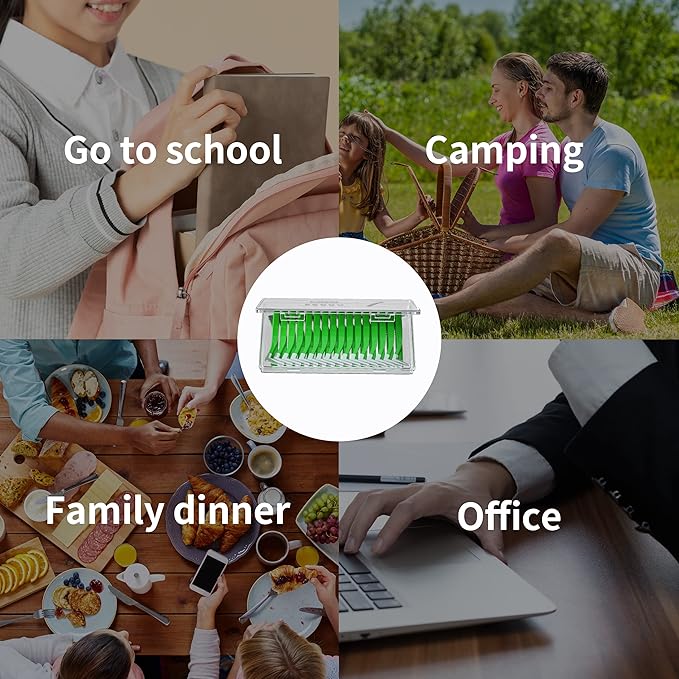 Interdental Brush,Angle Dental Brush Cleaner Toothpick Flossing Head Tooth Cleaning Tool with Portable Case for Tooth Cleaning (Tight Teeth) (Tight Teeth) (Tight Teeth) (Green)