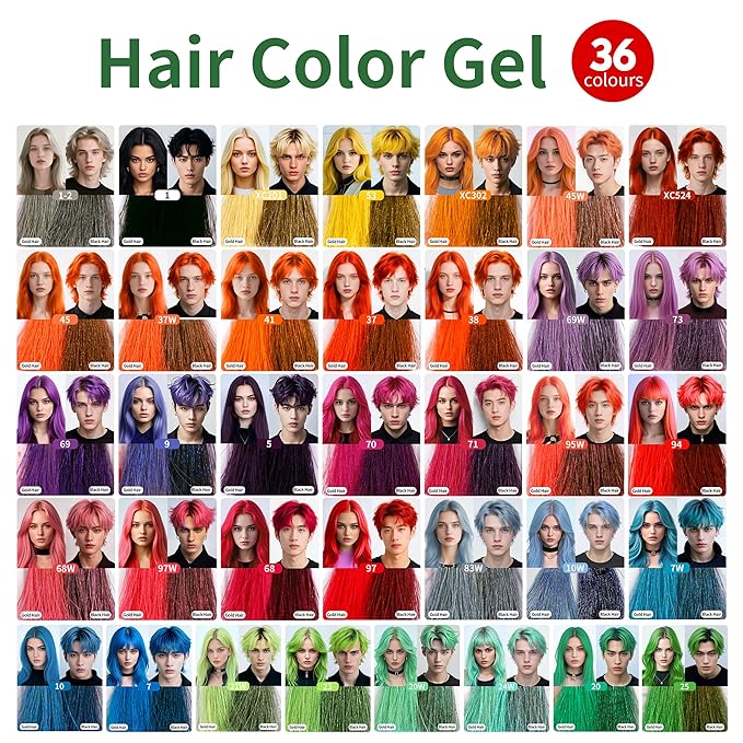 Temporary Hair Color - Washable Hair Wax for Men and Women, All-Day Hold Disposable Hair Wax for Party, Cosplay & Daily (Color #10W)