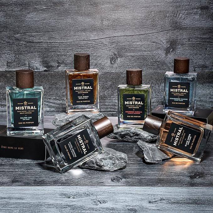 Mistral Men’s Cologne – Cypress Oak Eau de Parfum | Fresh & Woody Masculine Fragrance with Green Apple, Sandalwood & Musk | Cruelty-Free & Long-Lasting Perfume for Men, Made in France - 3.4 Oz