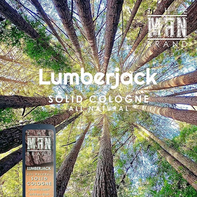 Lumberjack Solid Cologne - Natural Men's Cologne - Men's fragrance Wax Cologne, Lumberjack Travel Size Wax Cologne for men - Solid Cologne Men's Lumberjack Scent (3/4 oz (Pack of 1), Lumberjack)