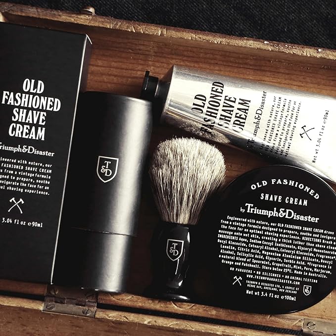 TRIUMPH & DISASTER | Old Fashioned Shave Cream Tube | Shaving Lotion for Sensitive Skin - Alcohol Free, 3.04 fl oz (90+ shaves)