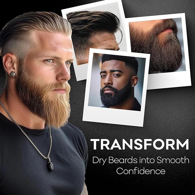 BAHAWAT Hair & Beard Butter for Men Leave-in Conditioner - Leather & Sandalwood scent - Strengthen & Soften– Made in USA -Organic Natural Ingredients | The Best Beard Butter - 2 oz.