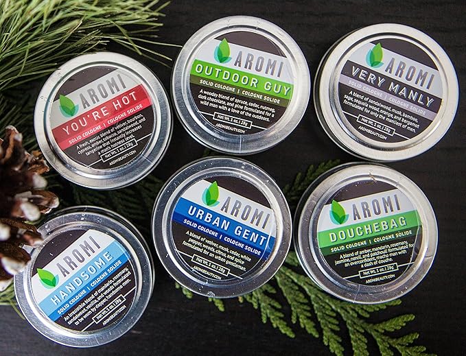 Aromi Solid Cologne | Woodsy Men's Fragrance, White Pepper, Musk, and Cedar Scent, Vegan, Cruelty-free, Travel, Gift, Day, Night, Concentrated (Urban Gent)