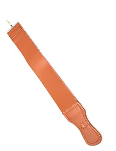Gents Leather Razor Strop 2.5" x 22" Super Soft Cowhide Dual Straps with Clip Sharpening Razor, Knifes & Kitchen Cutlery, Keeps Your Blade Sharp