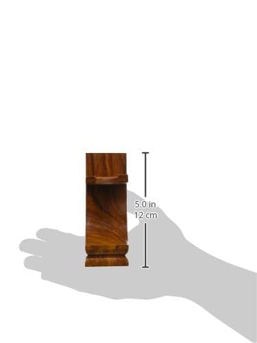 Mission Style Wood Shave Stand for Razor and Brush - Walnut Finish - for Standard Size Shave Brushes (Knots 22mm or Less)