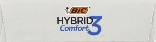 BIC Comfort 3 Refillable Three-Blade Disposable Razor for Men, Sensitive Skin Razor For a Comfortable Shave, 1 Handle and 6 Cartridges, 7 Piece Razor Set (Pack of 2)
