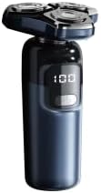 Men's Electric Shaver, Rotary Head Design, Rechargeable, Navy Blue