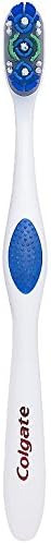 Colgate 360 Whole Mouth Toothbrush, Adult Toothbrushes Medium Bristles, Helps Remove Bad Breath Bacteria and Plaque, Medium Toothbrush Pack, Includes Cheek and Tongue Cleaner, 4 Pack