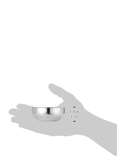 Edwin Jagger RN6 Contemporary Stainless Steel Classic Luxury Shaving Bowl for Shaving Cream or Shaving Soap for Men and Women