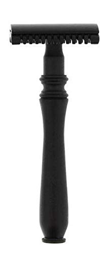 West Coast Shaving Midnight Collection Razor 77B, Black Stainless Steel (Open Comb)