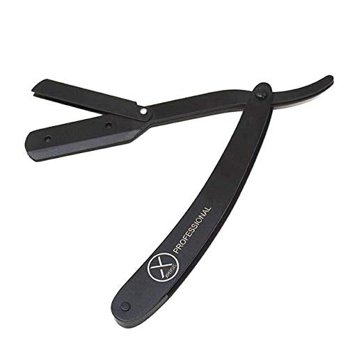 PRO 001 German Made Professional Black Straight Edge Razor - For Barbers, Salons, and Hair Enthusiasts