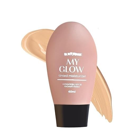 My Glow Tinted Sunscreen SPF 30 Moisturizer 60 ml Medium Shade | Natural Glowy Finish | Intense Hydration & UVA/UVB Protection | Sweat resistant | Niacinamide Cream For Men & Women