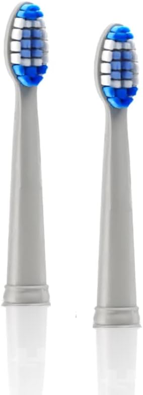 6-Pack Pop Sonic Replacement Electronic Toothbrush Heads, Compatible with Go Sonic, USB, Pro Sonic Toothbrushes w/Soft Dupont Tynex Nylon Bristles