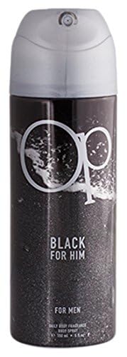 Ocean Pacific Body Spray for Men, Black, 5 Fluid Ounce