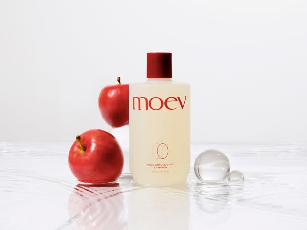 MOEV ANNURCATIN Shampoo | Korean Apple Hair Care for Strength and Volume in Thinning Hair | Adds Lift | Paraben-Free | Suitable for All Hair Types (10.14 fl.oz, Apple & Vanilla)