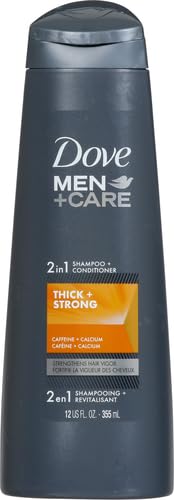 Dove Men+Care Fortifying 2 in 1 Shampoo and Conditioner for Resilient and Thicker Hair Thick and Strong with Caffeine Helps Strengthen Thinning Hair 12 oz