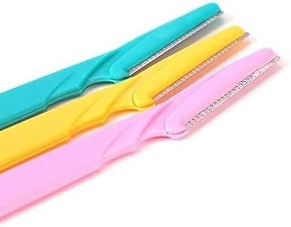 3 Pcs Eyebrow Shaper Cheek HairWomen's Trimmer Shaving Grooming Kit - Random Color Convenient Men's Shaving Grooming Sets (Yellow, green, pink)