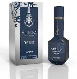 Verato Eau De Parfum for Men by Mirada, Natural Spray, 3.4 FL OZ, Navy Blue