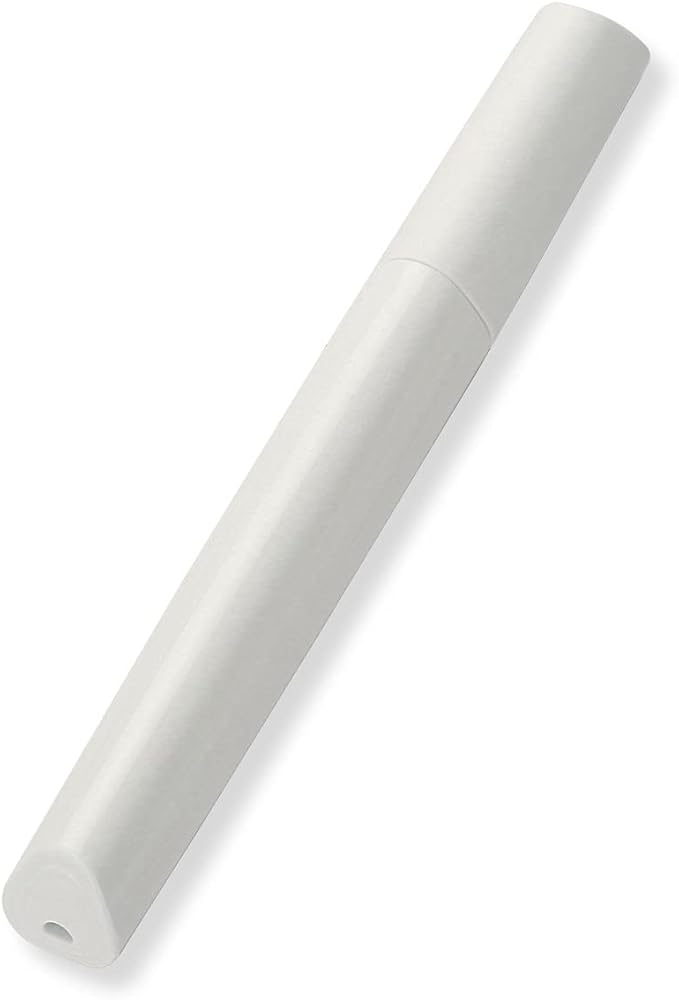 Portable Travel Toothbrush Case, Lipstick–like Plastic Toothbrush Holder Toothbrush Case Breathable Design with Air Hole More Hygienic Toothbrush Tube for Home Daily Travelling (White)
