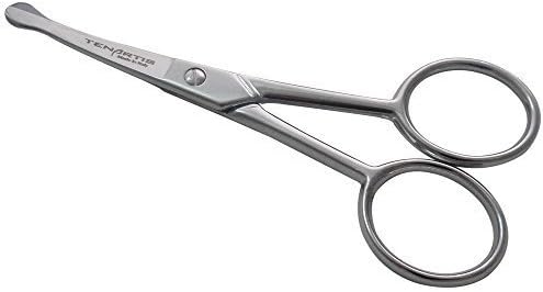 Beard, Mustache, Ear & Nose Scissors with curved blades - Tenartis Made in Italy
