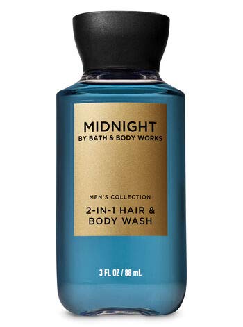 Bath and Body Works - Men's - Midnight, Graphite and Ocean - Travel Size – 2-in-1 Hair + Body Wash - 3 pc Bundle