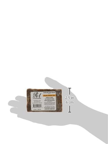 RA COSMETICS 100% African Black Soap With Hemp Oil 5 oz
