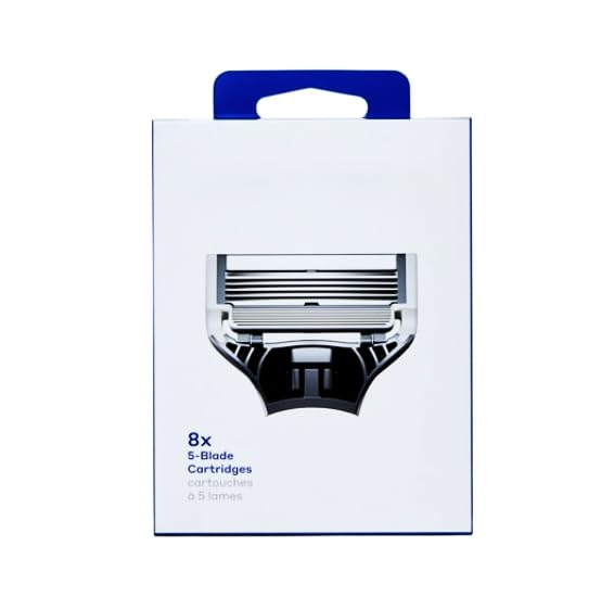 Men's Razor Blade Refills, 8 Count, Sharper 5-Blade, For Close and Comfortable Shaves