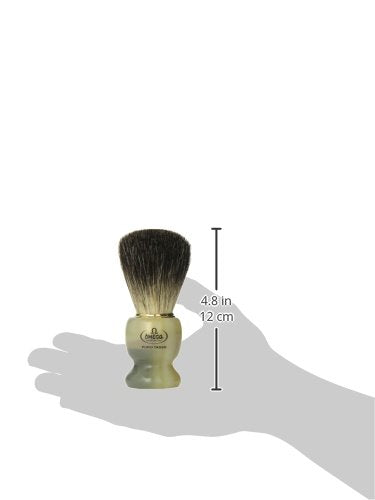 Omega 63171 Stripey 100% Pure Badger Shaving Brush with Stand