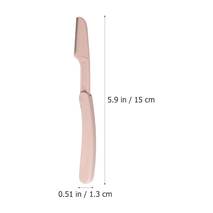 Ipetboom 6pcs Folding Eyebrow Trimmer Hair Remover Eyebrow Shaver for Women Facial Hair Razor Face Shaver Epilator Brow Razor Ladies Facial Eyebrow Shaper Foldable Blade Synthetic Resin, 15x1.3cm
