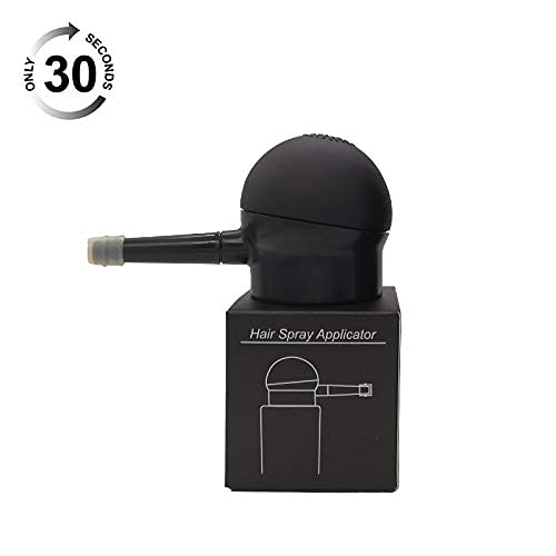 immetee Hair Fibers Pump Fiber Applicator, Spray Application Atomizador Nozzle for Hair Building Fibers Hair Thickening Tools(BLACK)