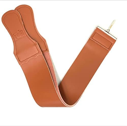 Gents Leather Razor Strop 2.5" x 22" Super Soft Cowhide Dual Straps with Clip Sharpening Razor, Knifes & Kitchen Cutlery, Keeps Your Blade Sharp