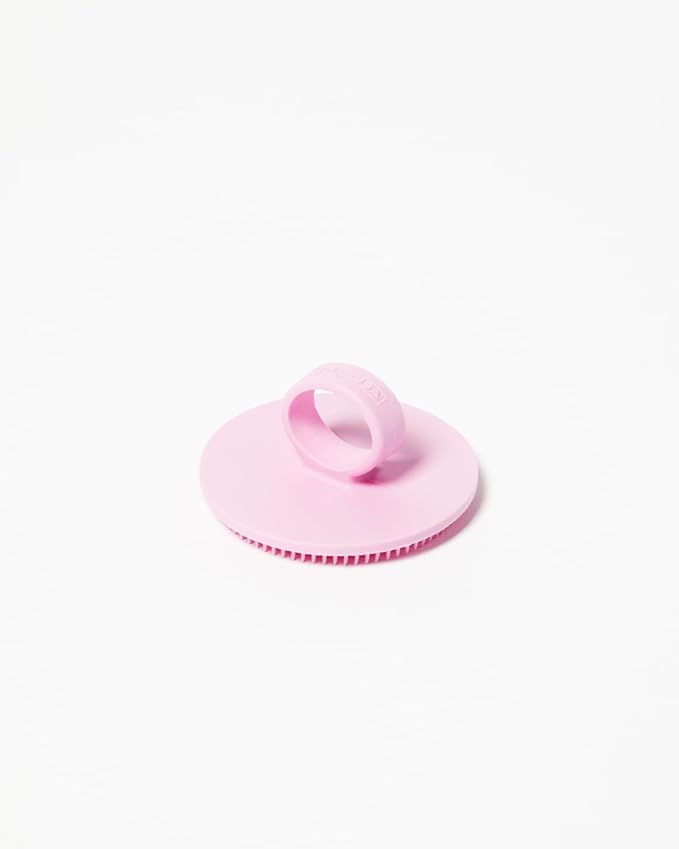 Boie USA Face Scrubber - Handheld Facial Tool, Deep Cleansing Exfoliating Facial Brush. Fights Acne with Gentle, Silicone-Like Bristles, Long Lasting, & Hypoallergenic (Pink)