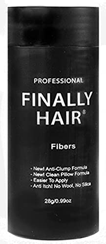 Hair Building Fibers Pure White Hair Loss Concealer Fiber 28 Gram .99oz Refillable Bottle by Finally Hair (Pure White - Snow White)