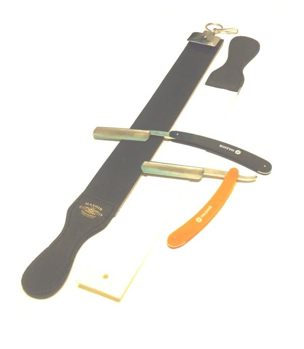 3 Pcs Classic Folding Shaving Straight Razors PLUS Leather Sharpening Strop Excellent Gift Set
