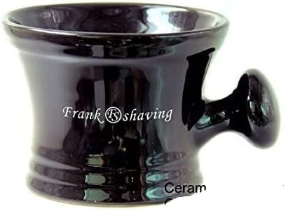 Ceramic Shaving Mug with Knob Handle -- Fits up to a 4 Oz Soap