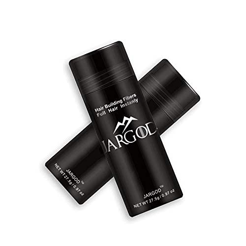 Hair Fibers for Instant Volume and Thicker Fuller Hair Hair Building Fiber for thinning Hair & Bald Spots Conceals Hair Loss in Seconds - Hair Powder for Women & Men (Black, 0.97 ounce)
