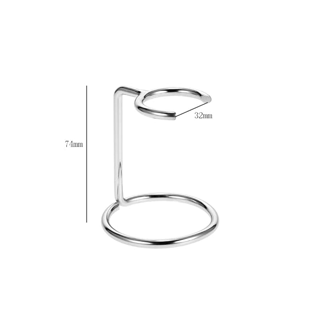 1 Piece Metal Shaving Brush and Razor Holder Shave Brush Stand Beard Brush Holder Razor Holder Stand Razor Brush Holder for Razor Storage Men's Shaving Tool, Silver