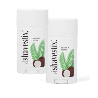Shavestix Shaving Cream Stick 2.75 Oz [2 Packs]- Travel Size Toiletries for Women | Coconut Milk Based Razors, Shavers Friendly Hair Removal Cream Shave Bar | Sub Shaving Gel, Soap, Foam