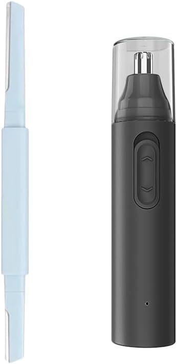 Nose & Eyebrow Hair Trimmer for Women Men– 8500 RPM Powerful Motor with Dual Stainless Steel Edge Blades USB Type-C Rechargeable for Easy Cleansing Travel Size