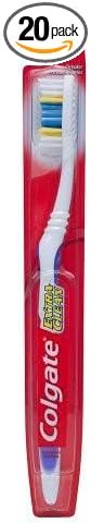 Colgate Extra Clean Full Head Battery Powered Toothbrush, White and Blue, Adult