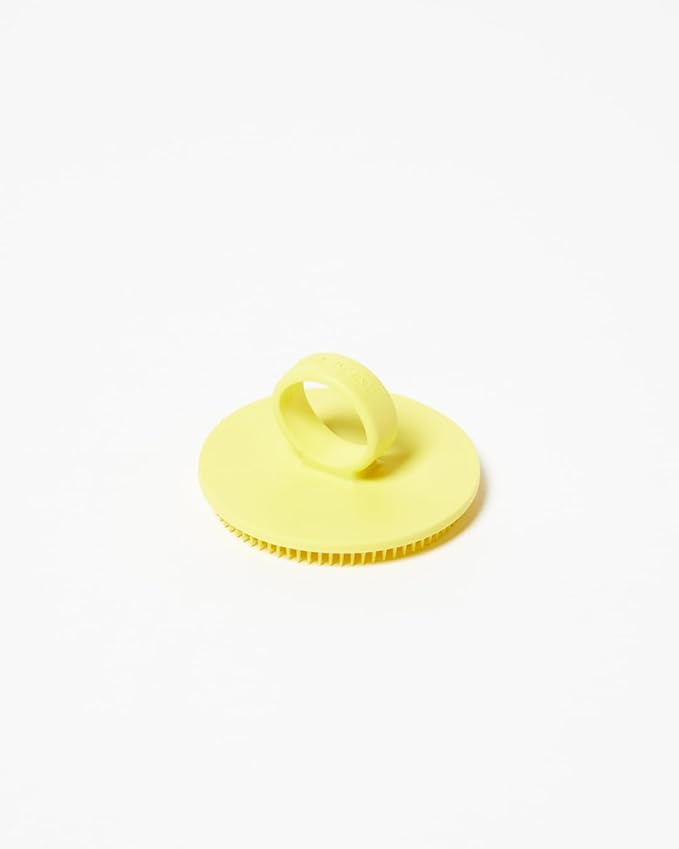 Boie USA Face Scrubber - Handheld Facial Tool, Deep Cleansing Exfoliating Facial Brush. Fights Acne with Gentle, Silicone-Like Bristles, Long Lasting, & Hypoallergenic (Yellow)
